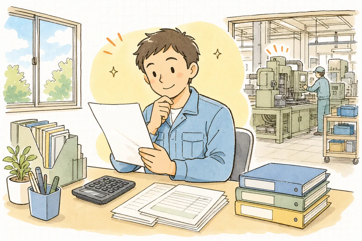 更新した見積の数字に手応えを感じ、上がるコストにも落ち着いて向き合えるようになった担当者の前向きな表情