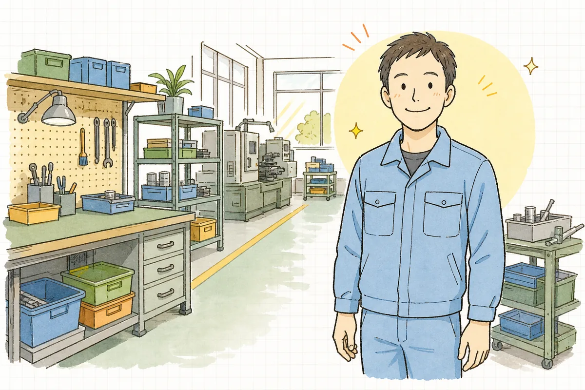 短くなった工程の流れを確かめ、納期に落ち着いて向き合えるようになって前を向く町工場の担当者